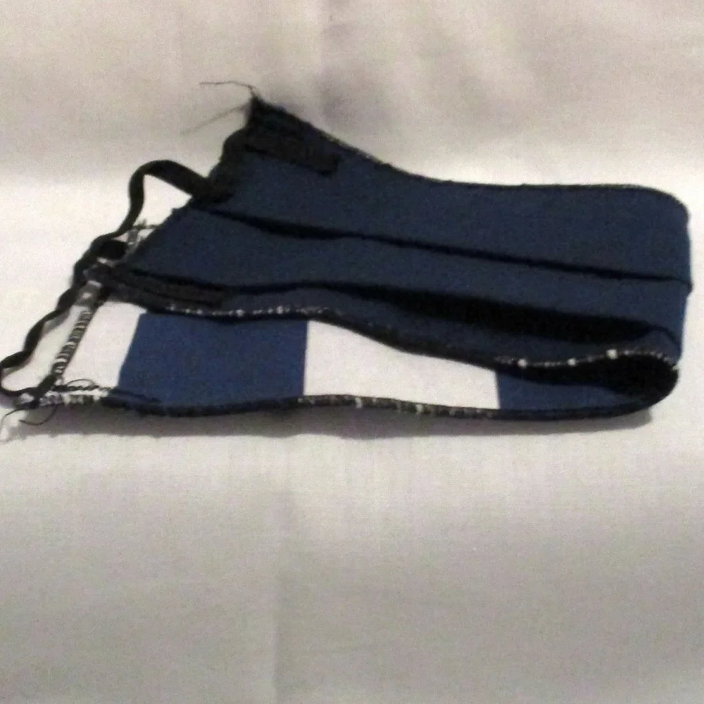 Face Mask Blue and White Stripe